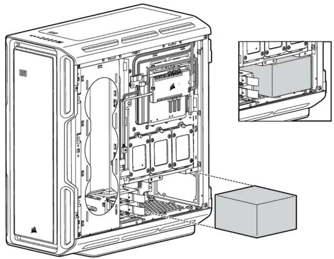 CORSAIR iCUE 5000T RGB - INSTALACIÓN DE LA PSU - 1