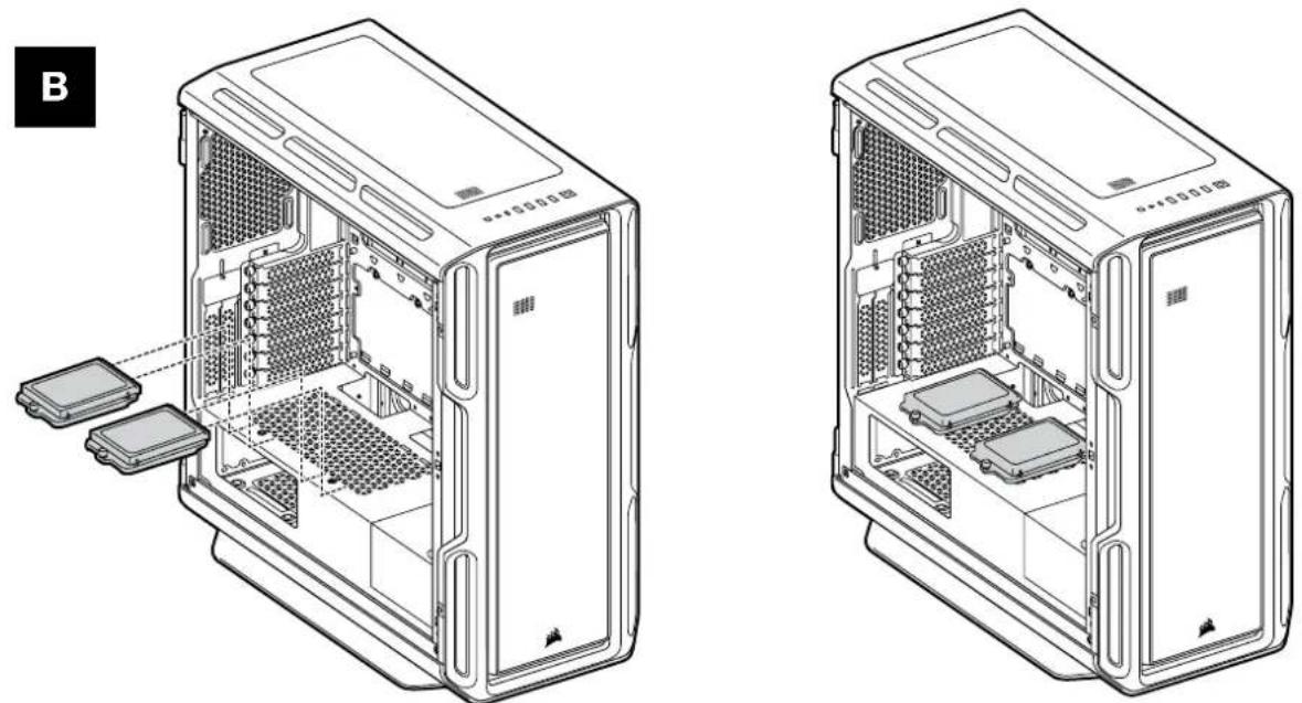 CORSAIR iCUE 5000T RGB - УСТАНОВКА ТВЕРДОТЕЛЬНОГО НАКОПИТЕЛЯ - 1