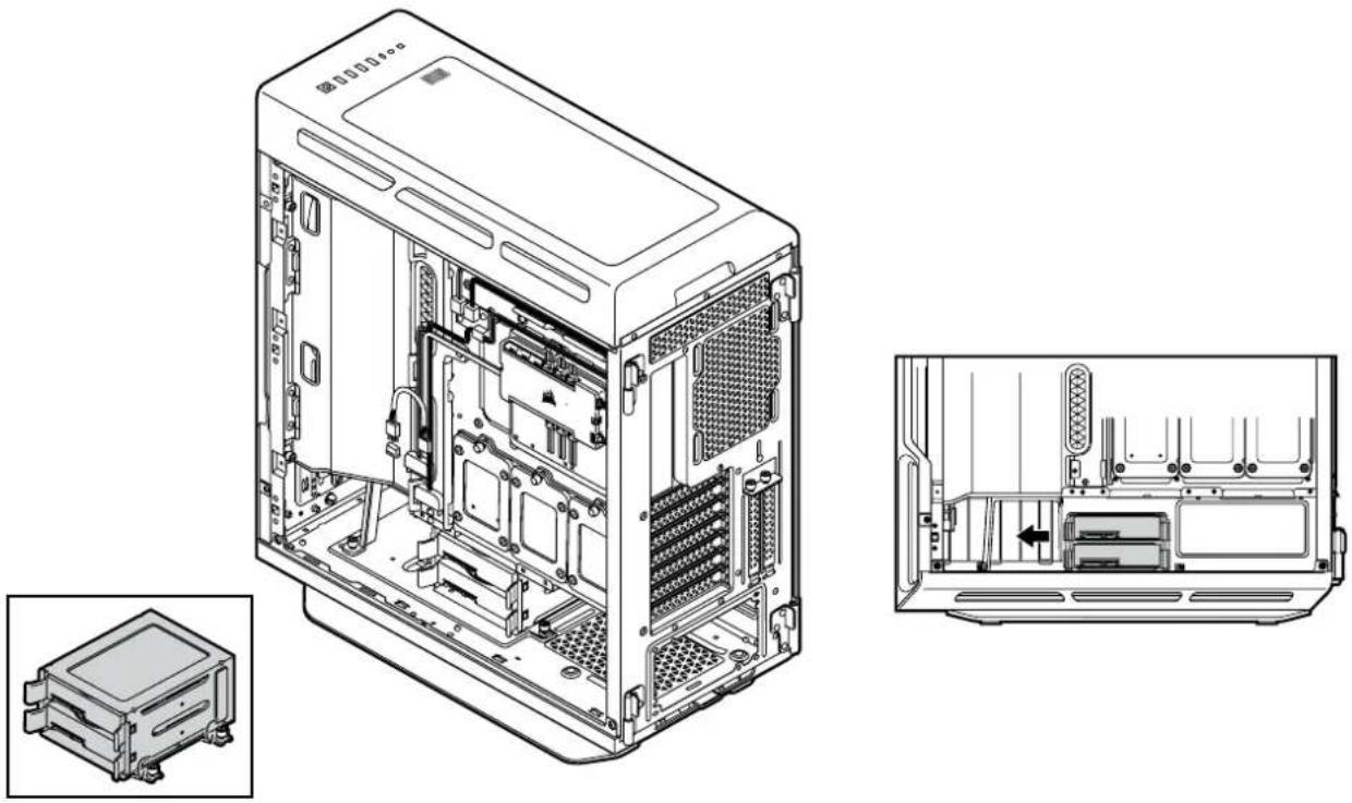CORSAIR iCUE 5000T RGB - SPOSTAMENTO DEL VANO HDD - 1