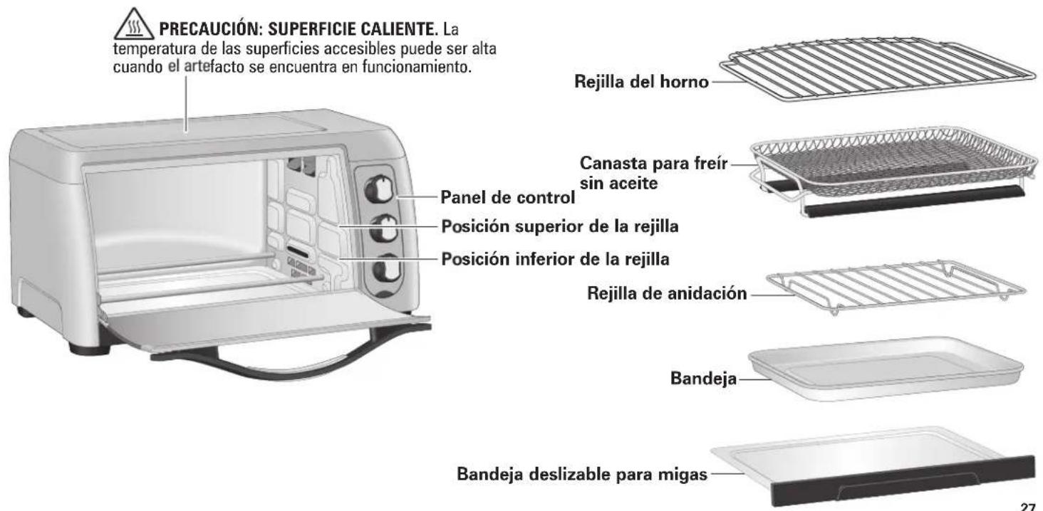 HAMILTON BEACH Quantum Air Fry 31350 - Piezas ycharacteristica - 1