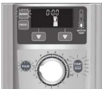0:00 MUSUAL PRET MOTOR TEMP 4 5 6 7 PULSE START STOP