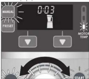MANUAL 0:03 PRESET MOTOR TEMP START