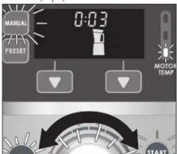 MANUAL 0:03 PRESET MOTOR TEMP START