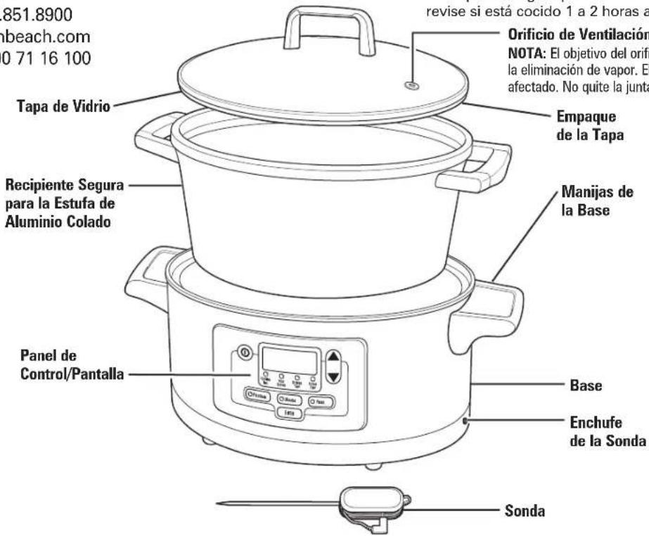 HAMILTON BEACH Set ’n Forget 33961 - Capacidad del Recipiente Segura para la Estufa: - 1
