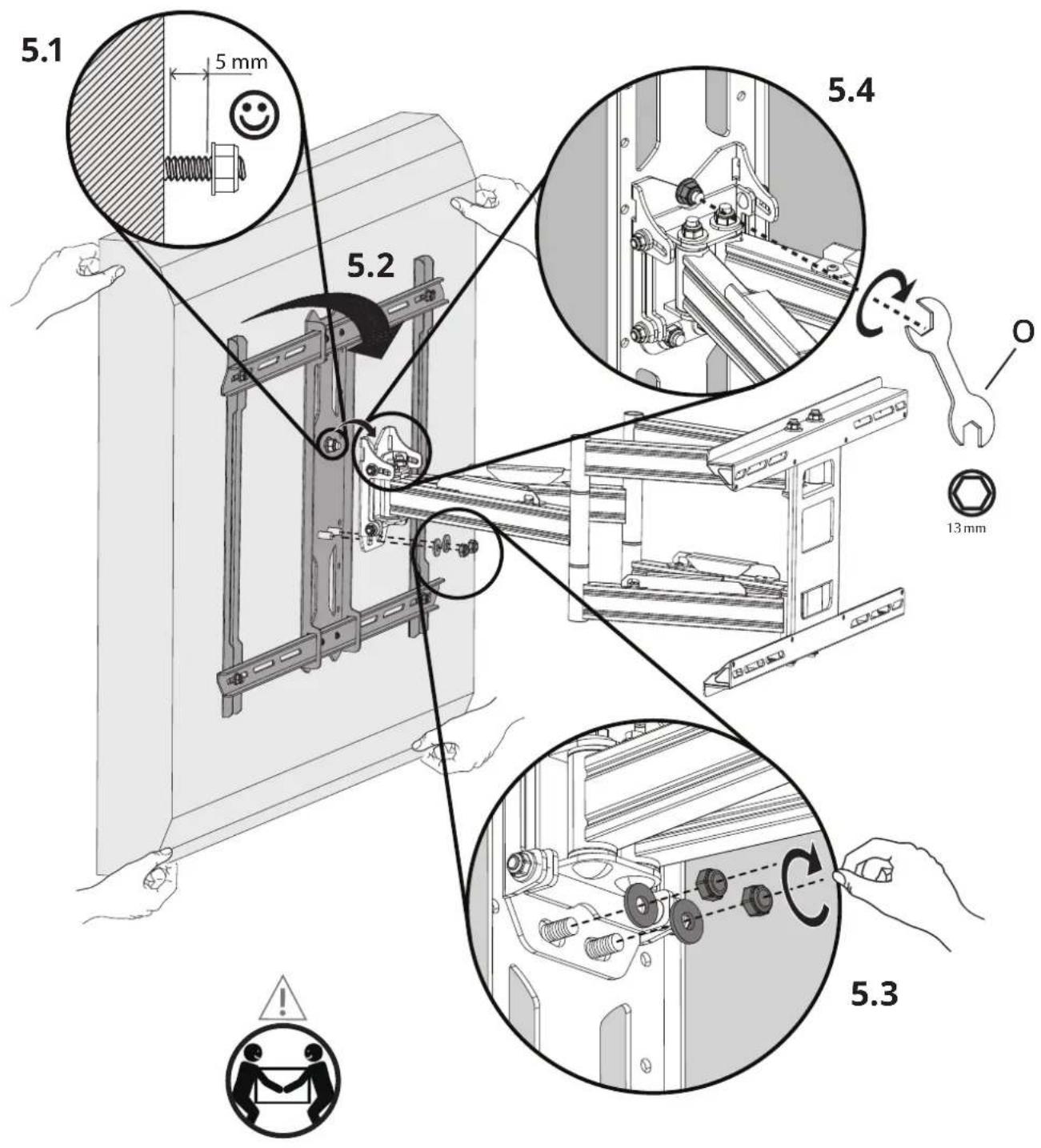 Kanto PDX650 - Hang and Secure TV Attachez et sécurisez le téléviseur Cuelgue y asegure el televisor - 1