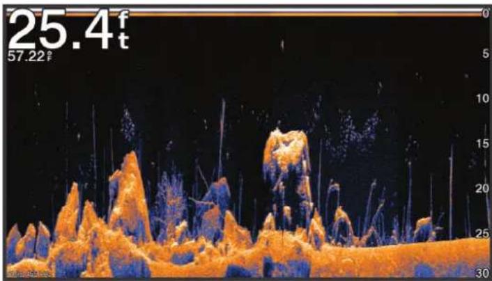 GARMIN ECHOMAP UHD2 5X - Vue du sondeur Garmin ClearVü - 1