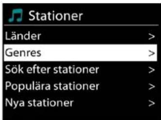 Soundmaster IR3200 - - Listaover stationer - 1