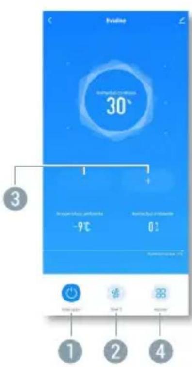 SPC Evadne - Depuis l'application SPC IOT, vous pouvez accéder aux différents contrôles offerts par votre humidificateur: - 1