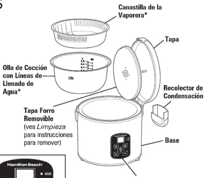 HAMILTON BEACH 37518 - Piezas y Caracteristicas - 8