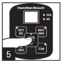 HAMILTON BEACH 37518 - Cuisson à la vapeur des aliments pendant la cuisson du riz - 5
