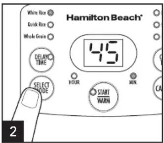 HAMILTON BEACH Digital Simplicity 37548 - Cómo Ajustar Tiempo de Inicio Retardo - 2