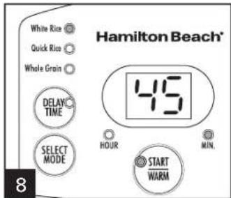 HAMILTON BEACH Digital Simplicity 37548 - WARNING Burn Hazard: - 1