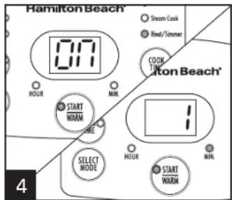HAMILTON BEACH Digital Simplicity 37548 - Cómo Calentar/ Fuego Lento - 4