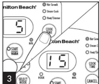 HAMILTON BEACH Digital Simplicity 37548 - Cuisson des céréales chaudes - 3