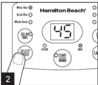 HAMILTON BEACH Digital Simplicity 37548 - Réglage de la minuterie de mise en marche différée - 2