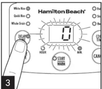 HAMILTON BEACH Digital Simplicity 37548 - Réglage de la minuterie de mise en marche différée - 3