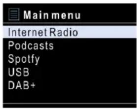 Soundmaster ICD2060 - MAIN MENU - 1