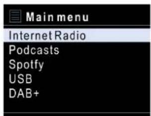 Soundmaster ICD2060 - HOVEDMENU - 1