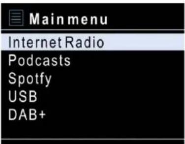 Soundmaster ICD2060 - HOOFDMENU - 1