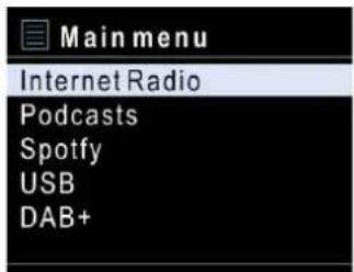 Soundmaster ICD2060 - HUVUDMENY - 1