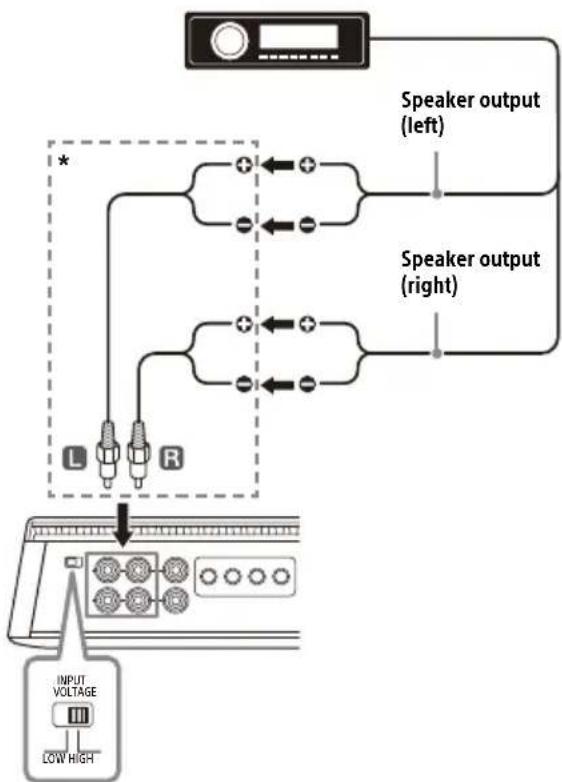 SONY XM4ES - Making high-level input connection - 1