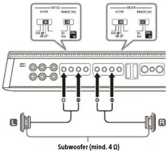 SONY XM4ES - 2-Subwoofer-System (gebrückter Anschluss) - 1