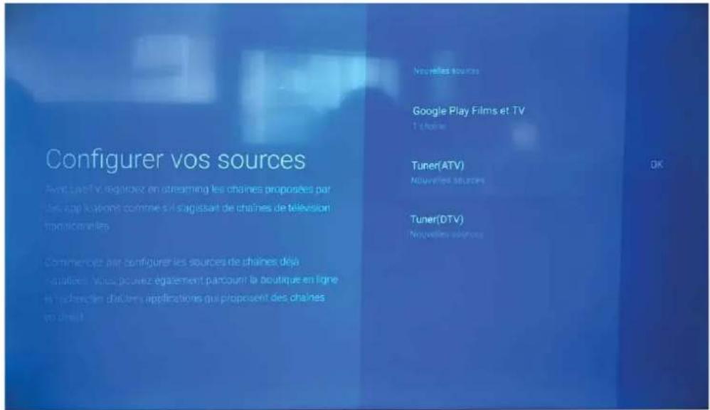 Configurer vos sources Avent Level V. regiolez en streaming les chaînes proposées par les applications comme s'il sagissant de chaînes de television transcamelles Contimenez pas configurer les sources de chaînes déjà équations. Vous pouvez également parcourir la boutique en ligne et l'actions d'œtiers applications qui proposent des chaînes en direct Nouvelles sources Google Play Films et TV 1 d'option Tuner(ATV) Nouvelles sources Tuner(DTV) Nouvelles sources OK