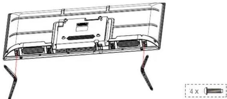 CONTINENTAL EDISON CELED32SA22B6 - Installation des pieds - 2
