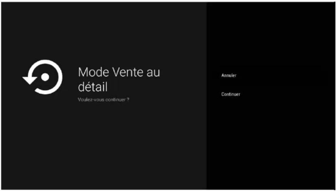 Mode Vente au détail Voulez-vous continuer ? Annuler Continuer