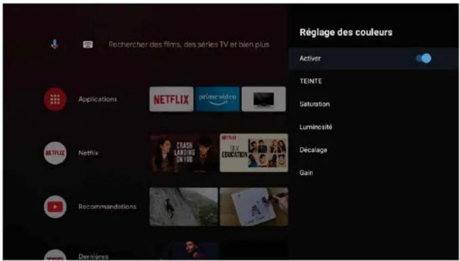 Rechercher des films, des séries TV et bien plus Réglage des couleurs Activer TEINTE Saturation Luminosité Décalage Gain Applications NETFLIX prime video NETFLIX Netflix COACH LAN DING ON YOU NETFLIX SEX EDUCATION Recommendations Dernières
