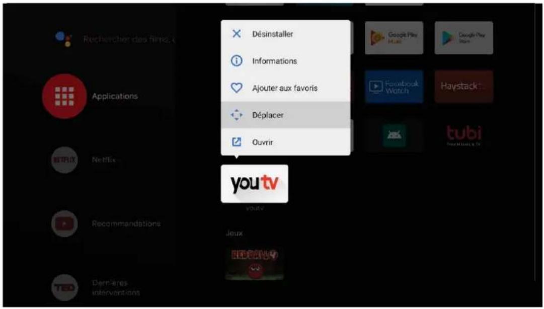 Désinstaller Informations Ajouter aux favors Déplacer Ouvrir you tv youtv Jeux TEDAY TBD Dernières interventions