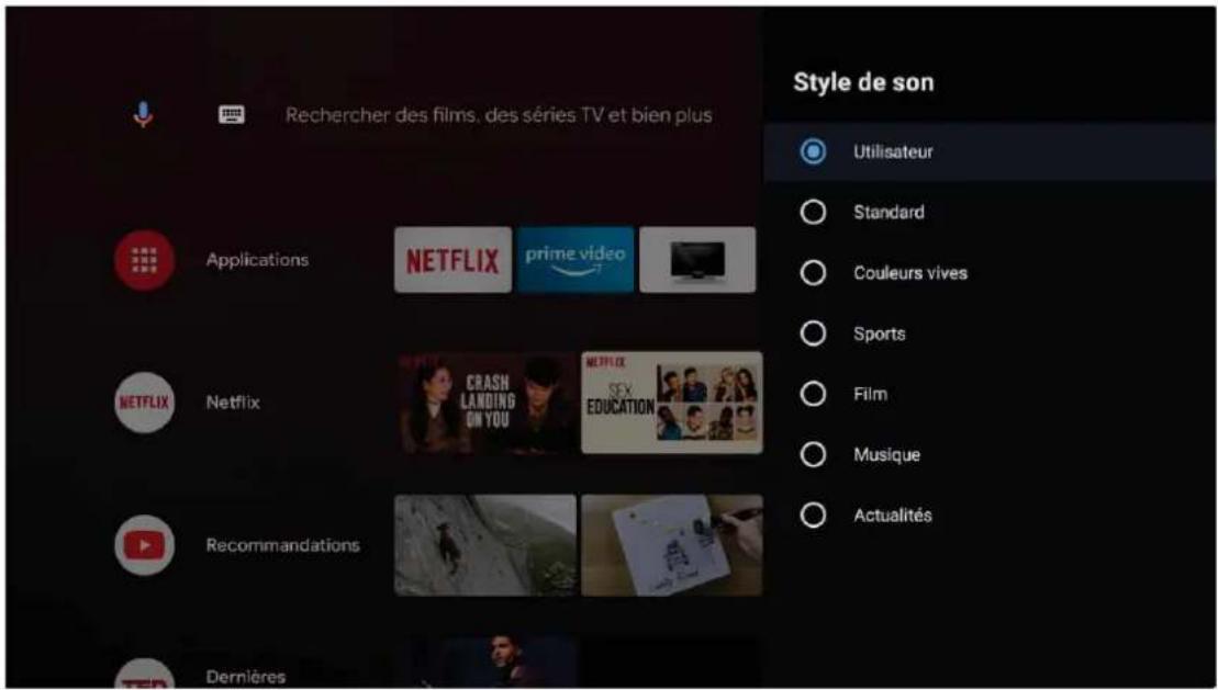 Rechercher des films, des séries TV et bien plus Applications NETFLIX prime video NETFLIX Recommandations Dernières Style de son Utilisateur Standard Couleurs vives Sports Film Musique Actualités