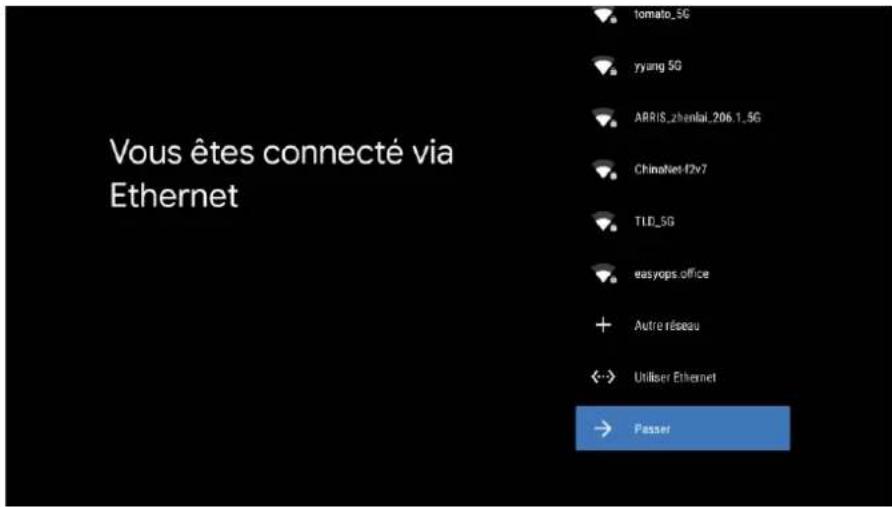 Vous êtes connecté via Ethernet tomato_5G ryang 5G ARRIS_zhenlai_206.1.5G ChinaNet-f2x7 TLD_5G easysops office + Autre réseau ←→ Utiliser Ethernet → Passer