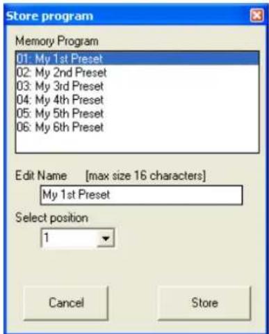 Monacor DRM880WP - Konfiguration im Gerät speichern - 1