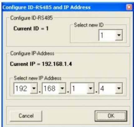 Monacor DRM880WP - Setting the ID number or the IP address - 1