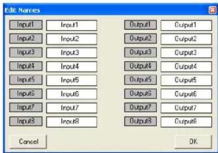 Monacor DRM880WP - Renaming inputs and outputs - 1