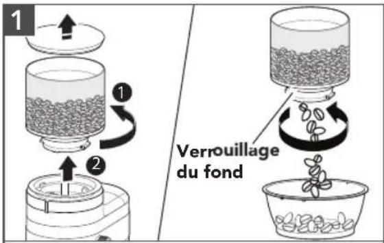 1 2 Verrouillage du fond