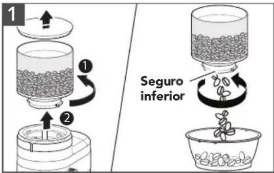 1 ① ② Seguro inferior