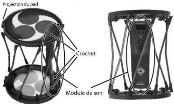 ROLAND TAIKO1 - Fixation du module audio - 4