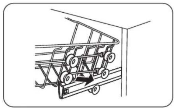 ETNA VWV240CRVS - Adjusting the height of the upper basket type 1 (depending on the model) - 3
