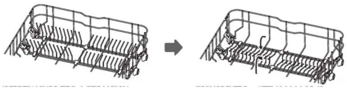 ETNA VWV240CRVS - Folding back the rack shelves - 1