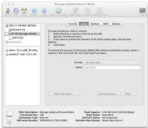KINGSTON DataTraveler 2000 - DT2000 ที่ฟอร์แมตแล้วจะปรากฏขึ้นในหน้าต่าง Disk Utility และเชื่อมต่อไปยังเดスク์ทอป - 1