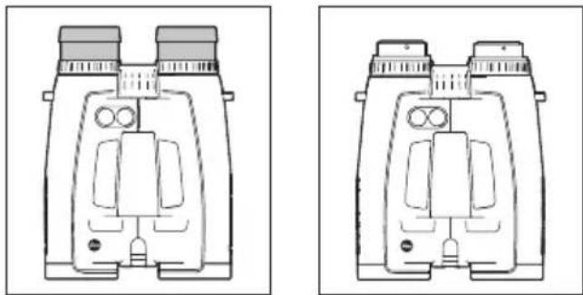 LEICA Geovid HDR 2700 8x42 - RéGLAGE DES BONNETTES/UTILISATION AVEC OU SANS LUNETTES - 1