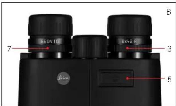 LEICA Geovid 15x56 R - INNSTILLING AV SKARPHETEN / DIOPTRIKOMPENSASJON - 1