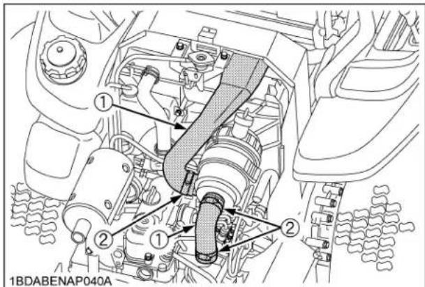 KUBOTA ZD1011 - ■ Vérification de la conduite d'entrée d'air - 1