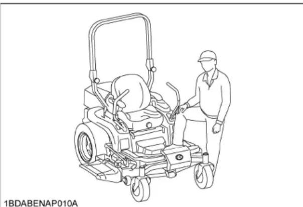 KUBOTA ZD1011 - MONTER ET DESCENDRE SÉCURITAIREMENT DE LA MACHINE - 1