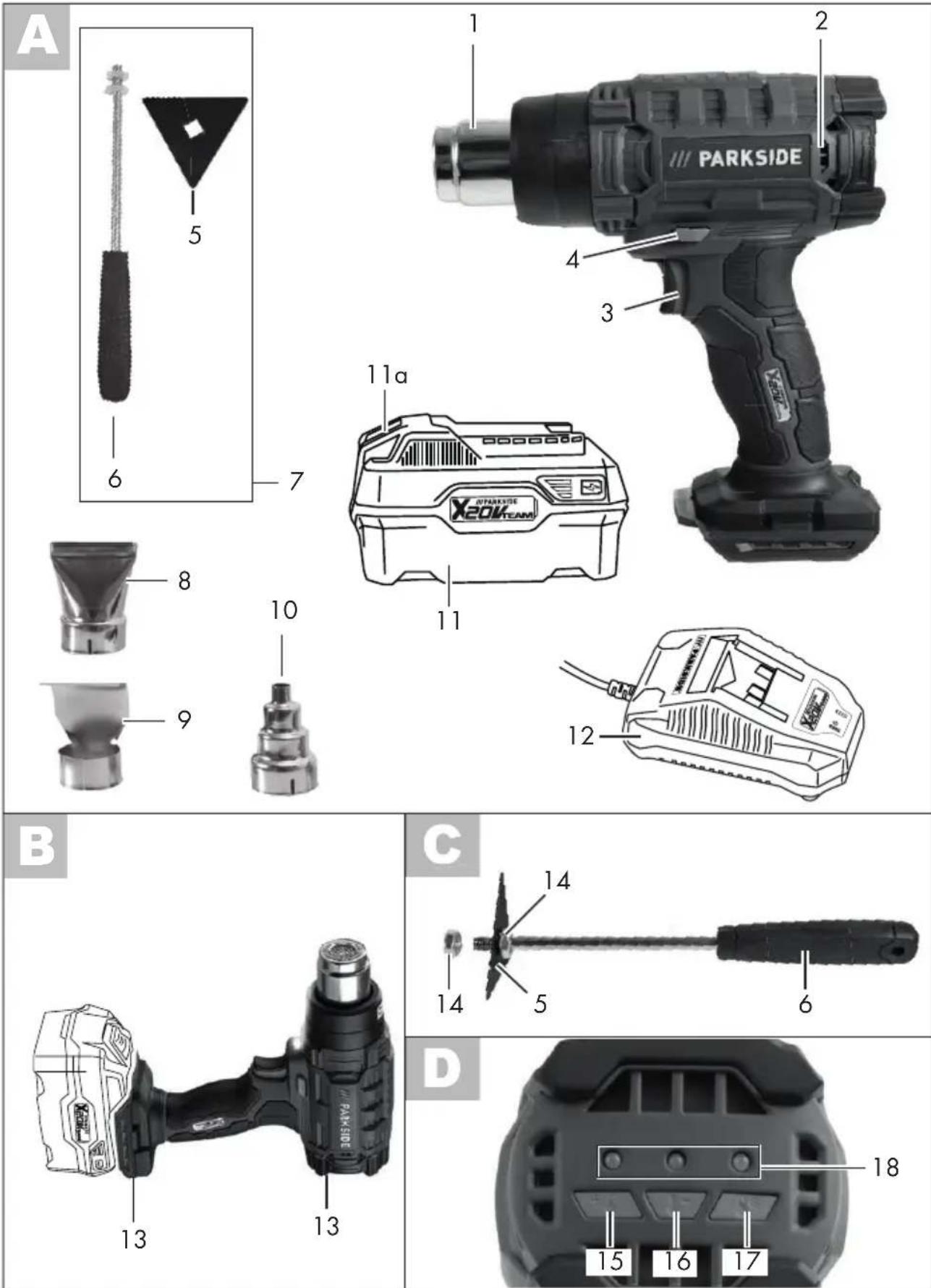 PARKSIDE PHLGA 20Li B1 - FR CH - 1