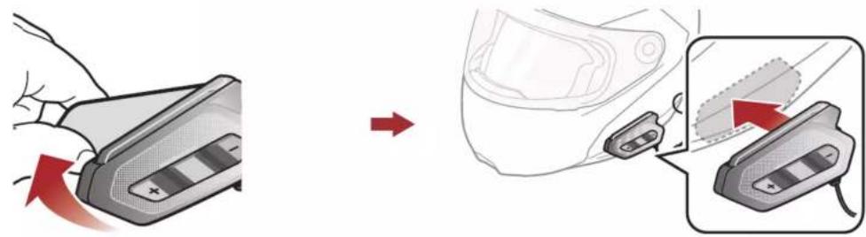 Sena Spider RT1 - Utilisation des bandes adhésives double face pour le module principal - 2