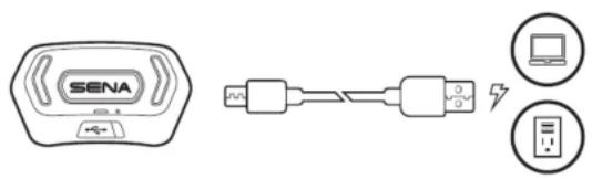 Sena R1 EVO - Mise en charge du système Bluetooth - 1