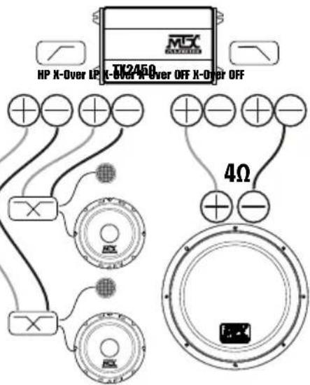 MTX Audio TX2450 - Exemple instalare : - 1